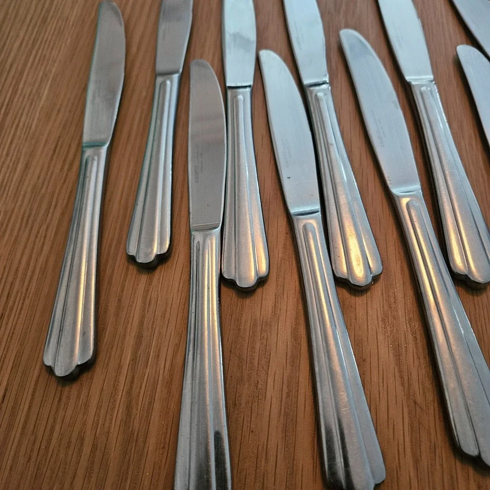 Set‎ (10) Hampton Silversmiths  Central Pattern Stainless Dinner Knives 9